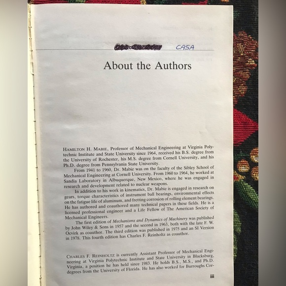 1987 'Mechanisms and Dynamics of Machinery', Mabie & Reinholtz, 4th Ed. - Picture 3 of 5